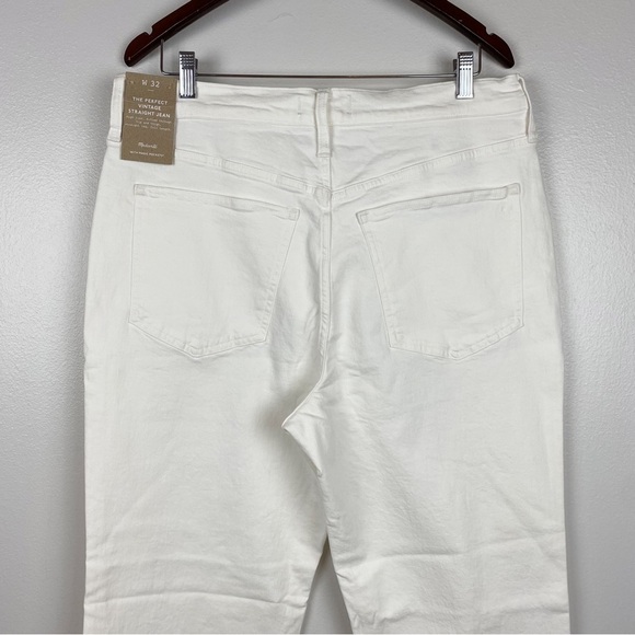 Madewell Perfect Vintage High Rise Straight Leg Jeans White Plus Size 32 NWT - Picture 7 of 11